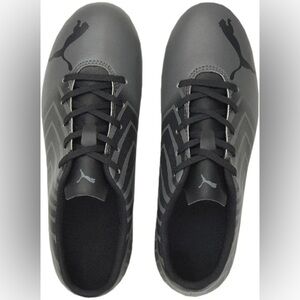 Puma Black Gray & Black Soccer Shoes